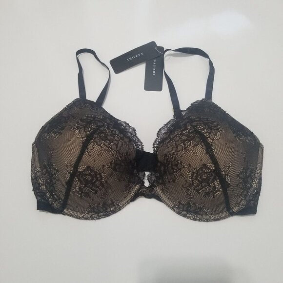 NWT Natori Women's Vivid Full Fit Contour Underwire Bra Size 32D Color Black/Caf - Picture 4 of 8